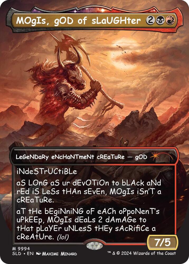 MOgIs, gOD of sLaUGHter 9994 card from Secret Lair Drop Series