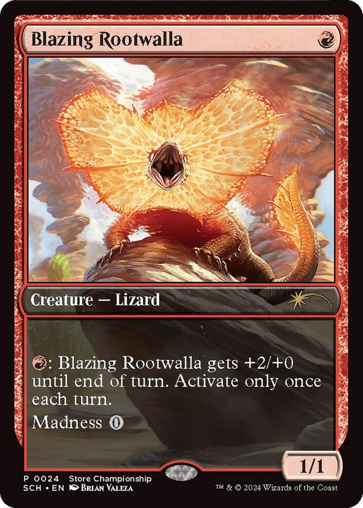 Blazing Rootwalla 24 card from Game Day & Store Championship Promos