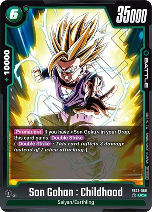 Son Gohan : Childhood (Tournament Pack 02) FB02-088 card from Tournament and Championship Promos