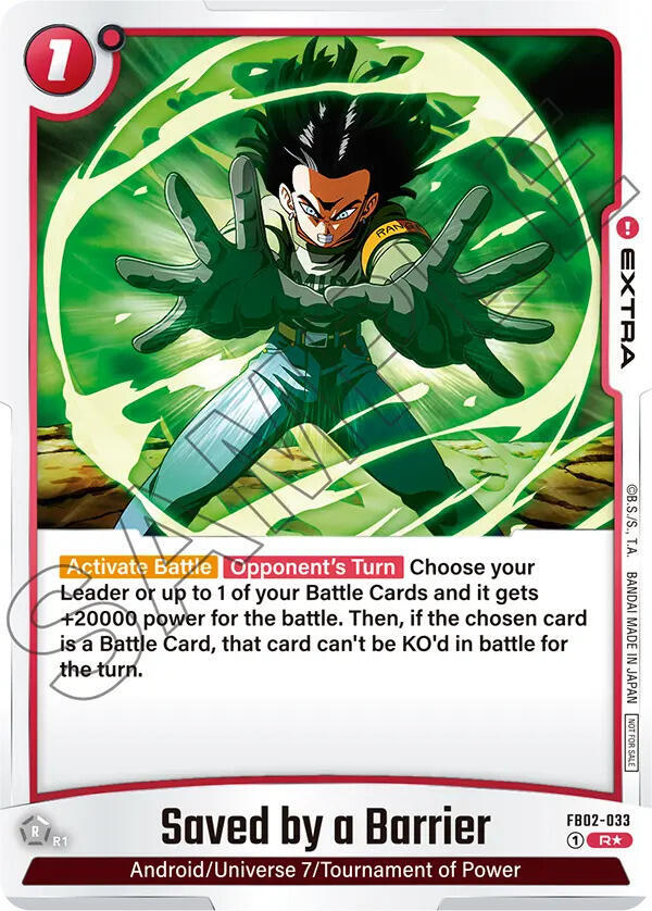 Saved by a Barrier (Championship Pack 01) FB02-033 card from Tournament and Championship Promos