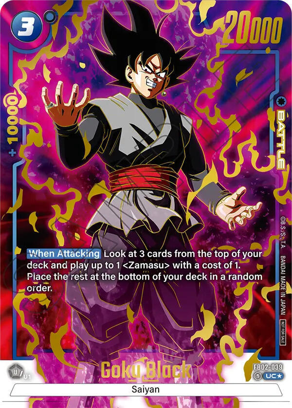 Goku Black (Championship Pack 01) (Gold) FB02-039 card from Tournament and Championship Promos