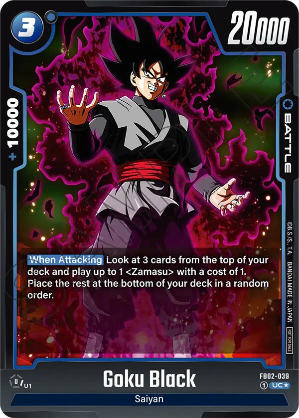 Goku Black (Championship Pack 01) FB02-039 card from Tournament and Championship Promos