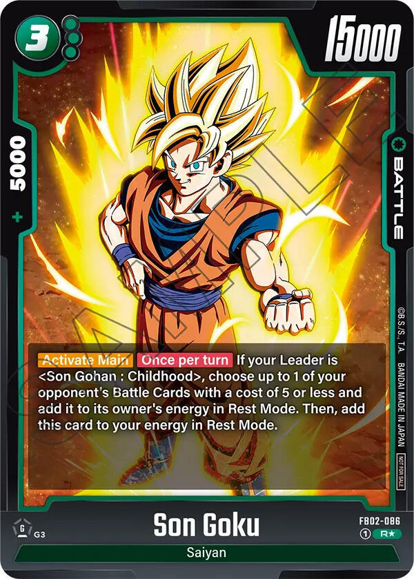 Son Goku (Championship Pack 01) FB02-086 card from Tournament and Championship Promos