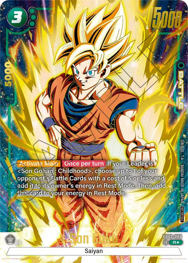 Son Goku (Championship Pack 01) (Gold) FB02-086 card from Tournament and Championship Promos