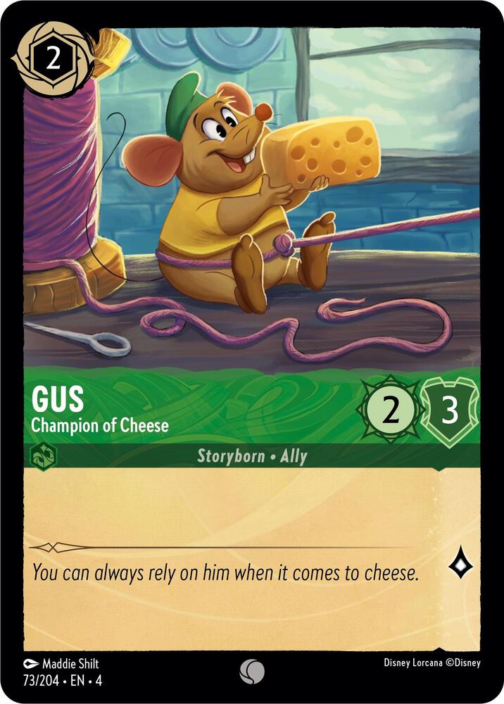 Gus - Champion of Cheese 73/204 card from Ursula's Return