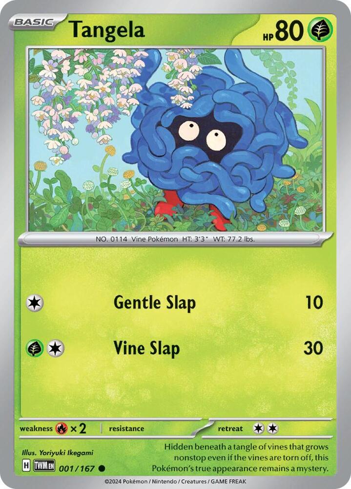 Tangela 001/167 card from SV06: Twilight Masquerade