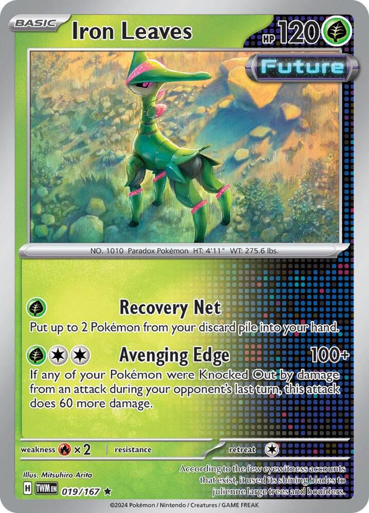 Iron Leaves 019/167 card from SV06: Twilight Masquerade