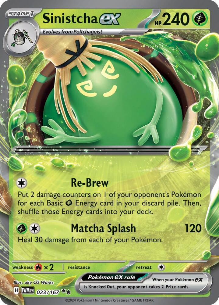 Sinistcha ex 023/167 card from SV06: Twilight Masquerade