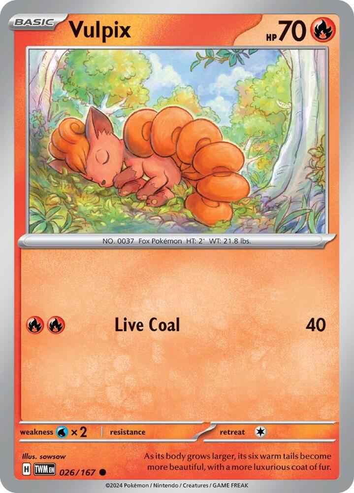 Vulpix 026/167 card from SV06: Twilight Masquerade
