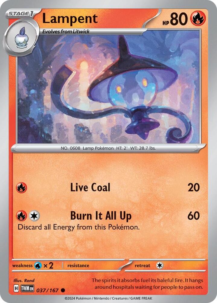 Lampent 037/167 card from SV06: Twilight Masquerade