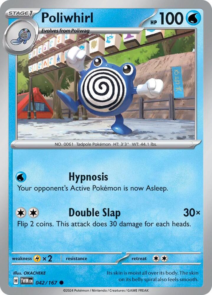 Poliwhirl 042/167 card from SV06: Twilight Masquerade