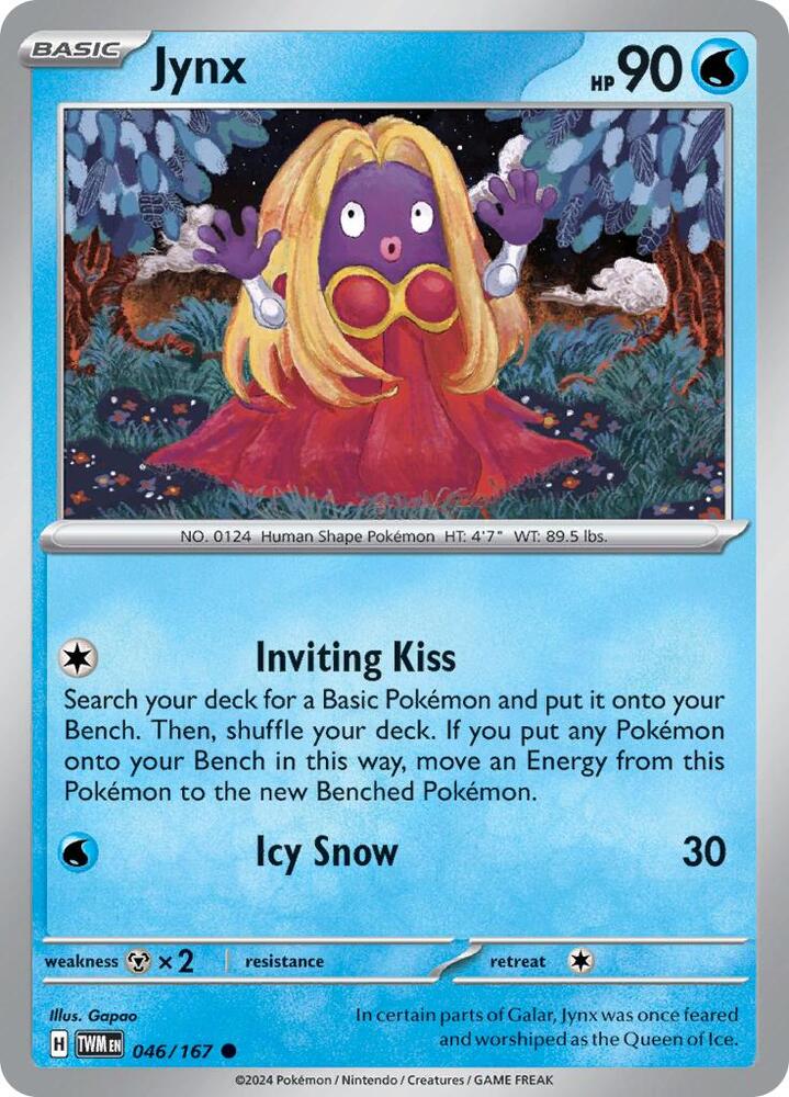 Jynx 046/167 card from SV06: Twilight Masquerade