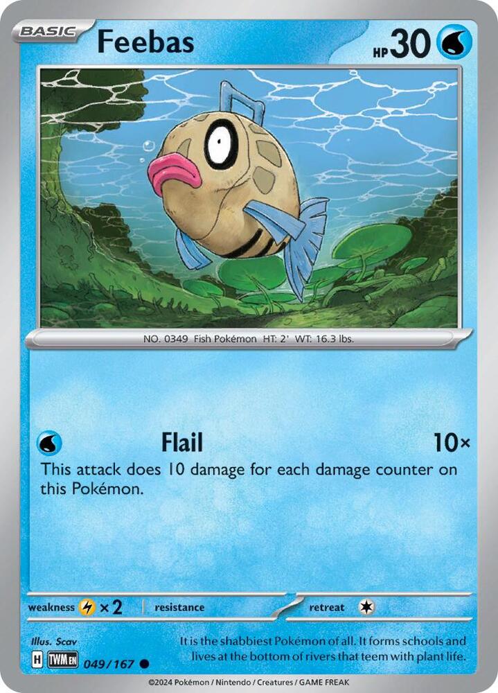 Feebas 049/167 card from SV06: Twilight Masquerade