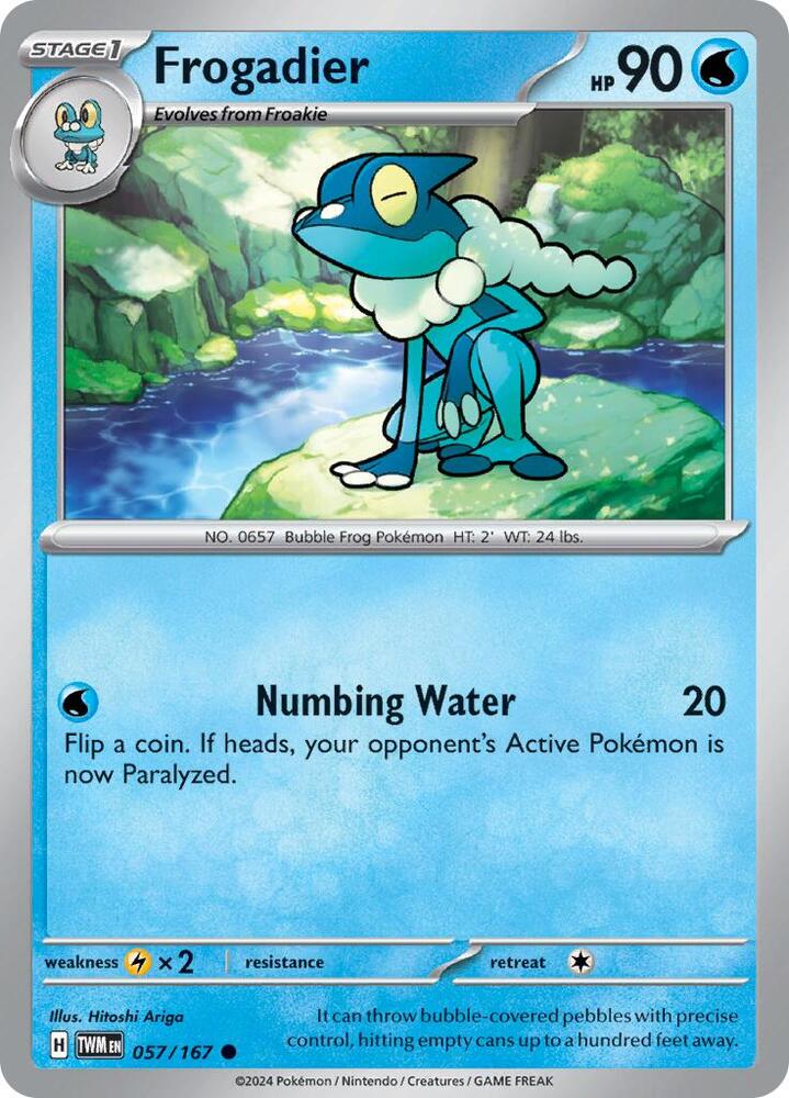 Frogadier 057/167 card from SV06: Twilight Masquerade