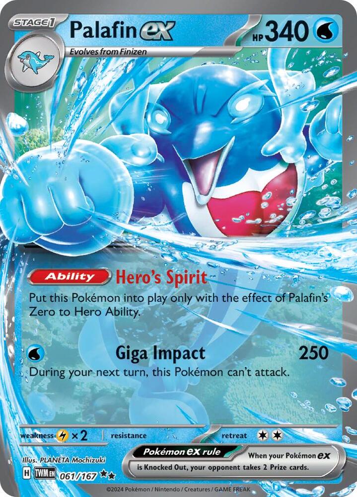 Palafin ex 061/167 card from SV06: Twilight Masquerade