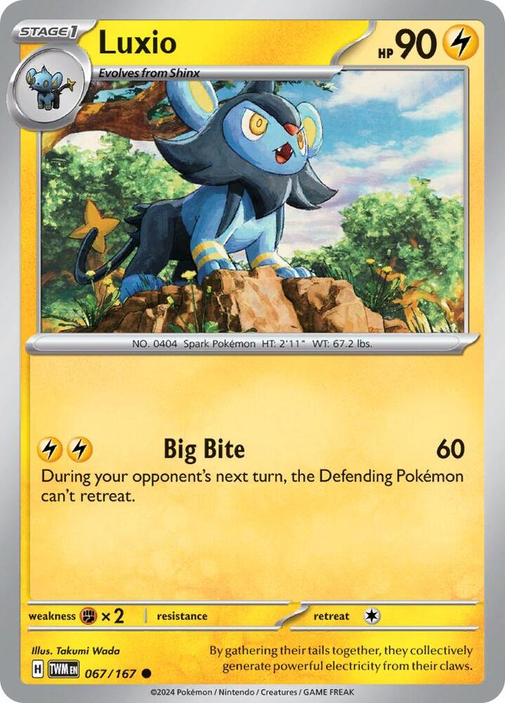 Luxio 067/167 card from SV06: Twilight Masquerade