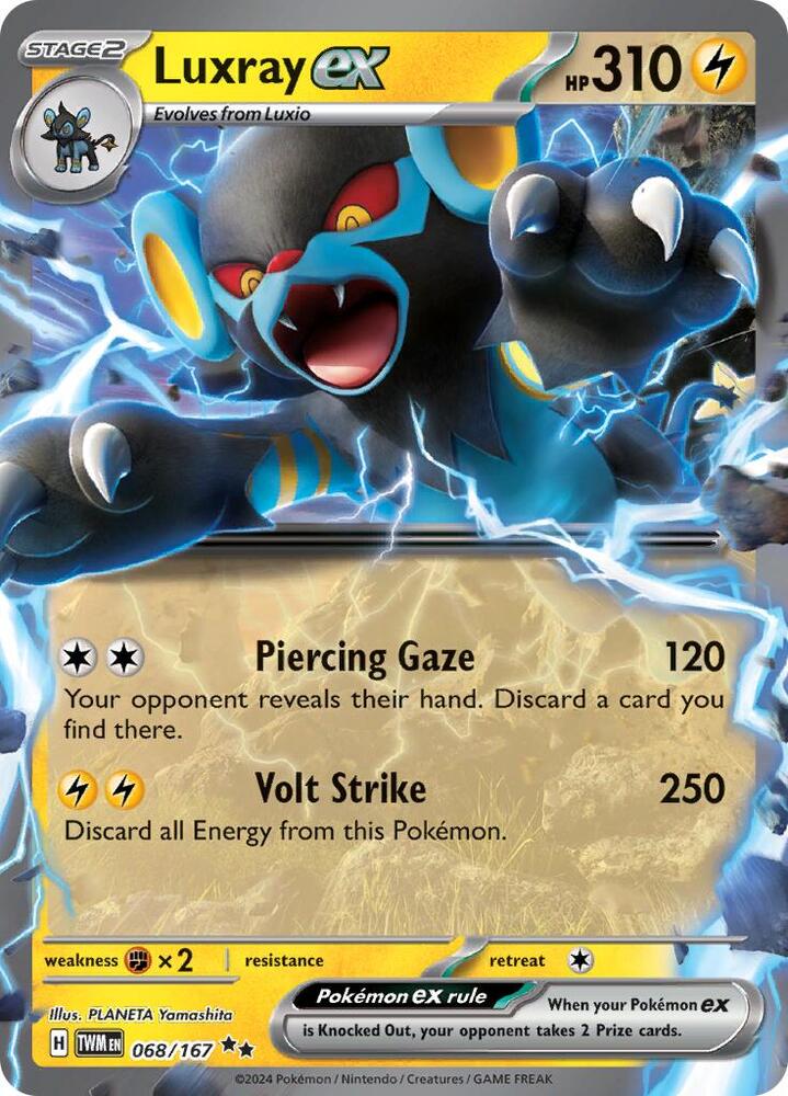 Luxray ex 068/167 card from SV06: Twilight Masquerade