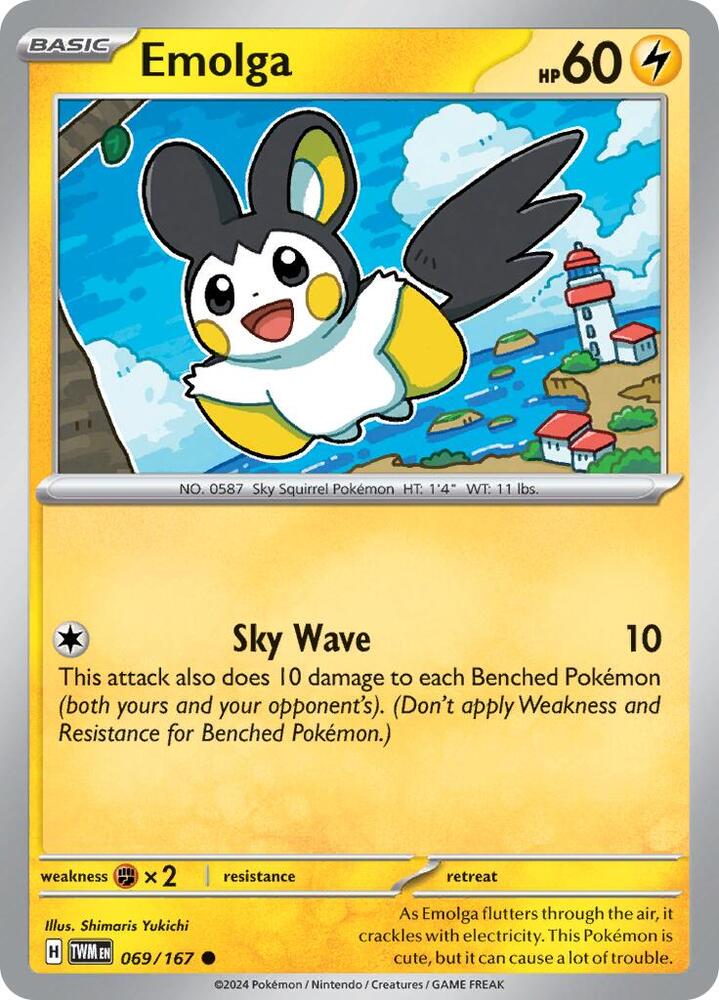 Emolga 069/167 card from SV06: Twilight Masquerade