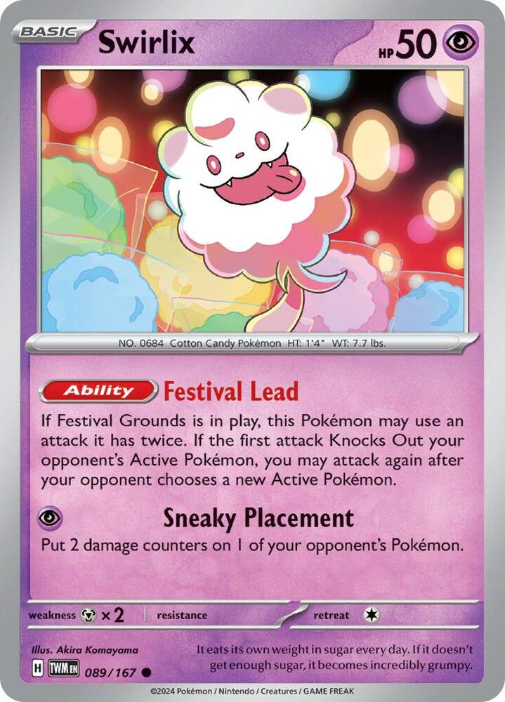 Swirlix 089/167 card from SV06: Twilight Masquerade