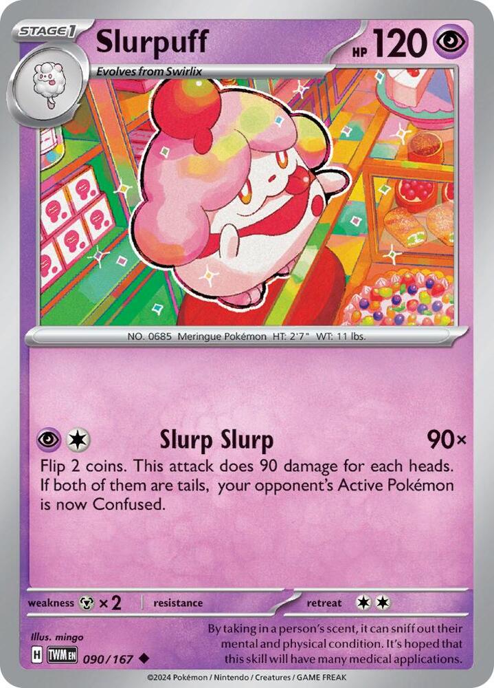 Slurpuff 090/167 card from SV06: Twilight Masquerade