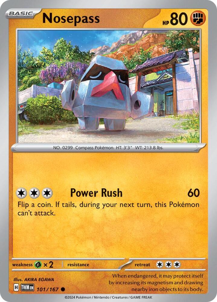 Nosepass 101/167 card from SV06: Twilight Masquerade