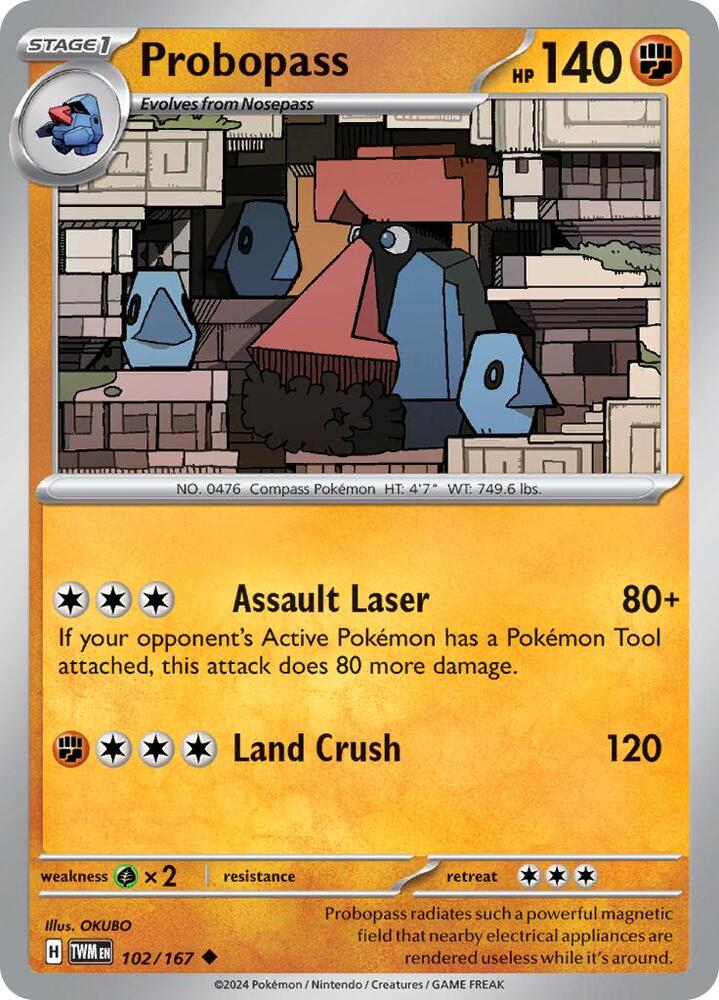 Probopass 102/167 card from SV06: Twilight Masquerade