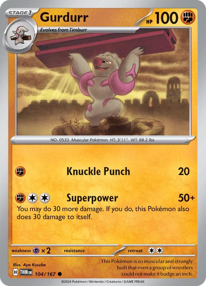 Gurdurr 104/167 card from SV06: Twilight Masquerade