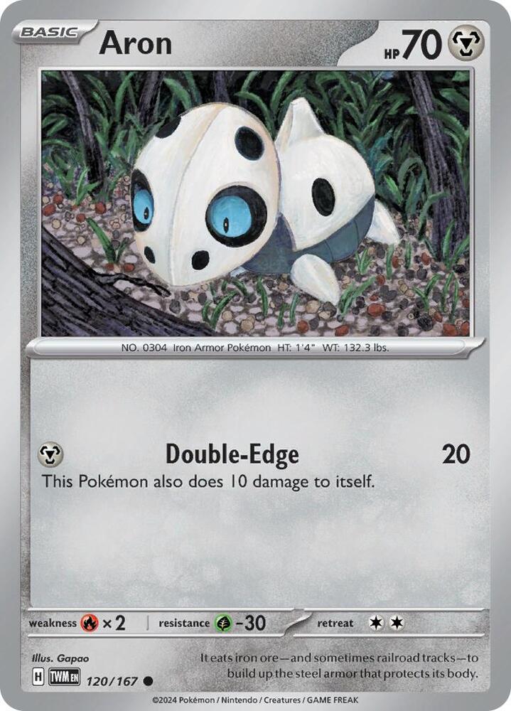Aron 120/167 card from SV06: Twilight Masquerade