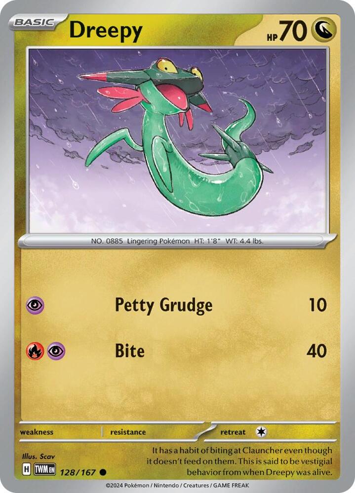 Dreepy 128/167 card from SV06: Twilight Masquerade