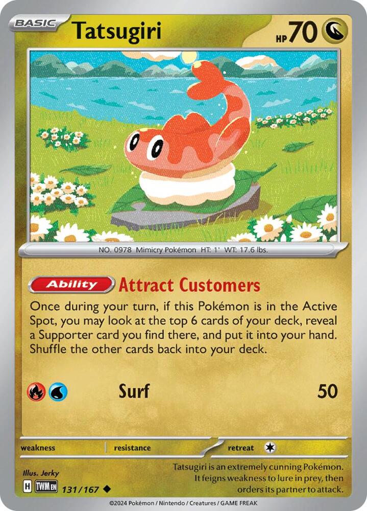 Tatsugiri 131/167 card from SV06: Twilight Masquerade