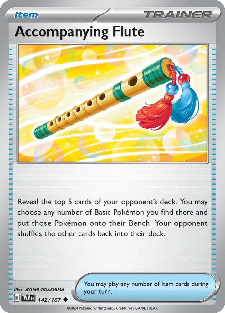 Accompanying Flute 142/167 card from SV06: Twilight Masquerade