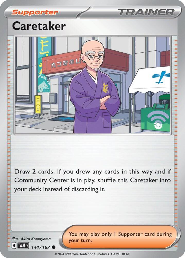 Caretaker 144/167 card from SV06: Twilight Masquerade