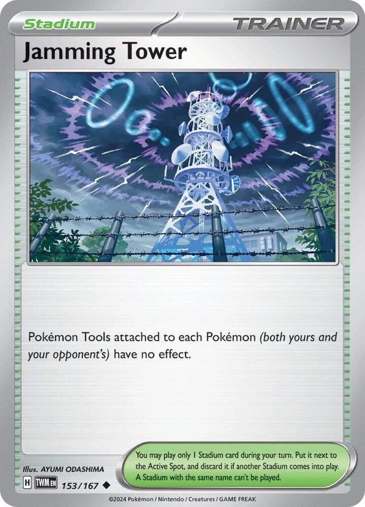 Jamming Tower 153/167 card from SV06: Twilight Masquerade