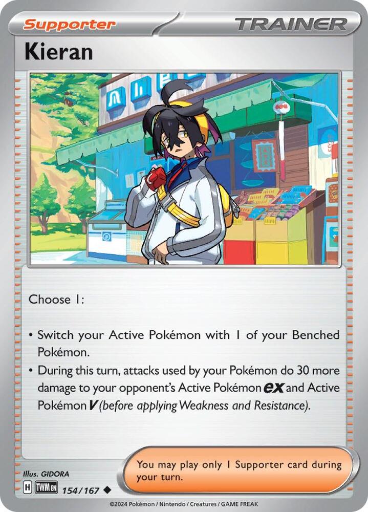 Kieran 154/167 card from SV06: Twilight Masquerade