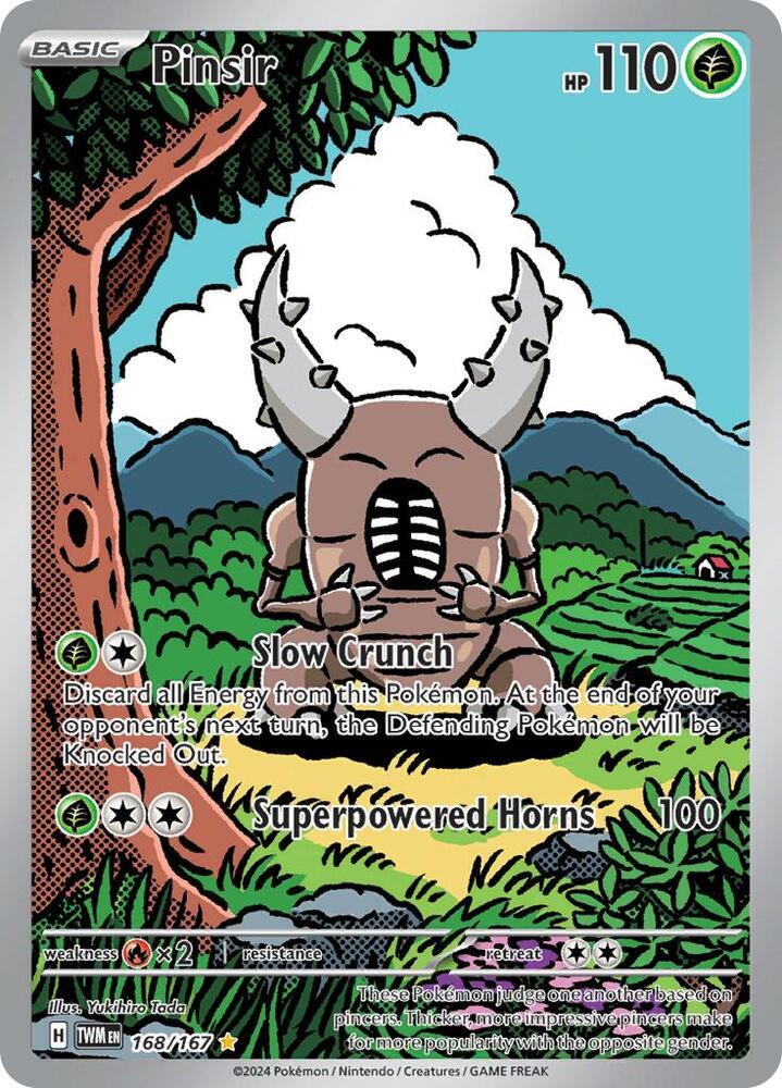 Pinsir 168/167 card from SV06: Twilight Masquerade