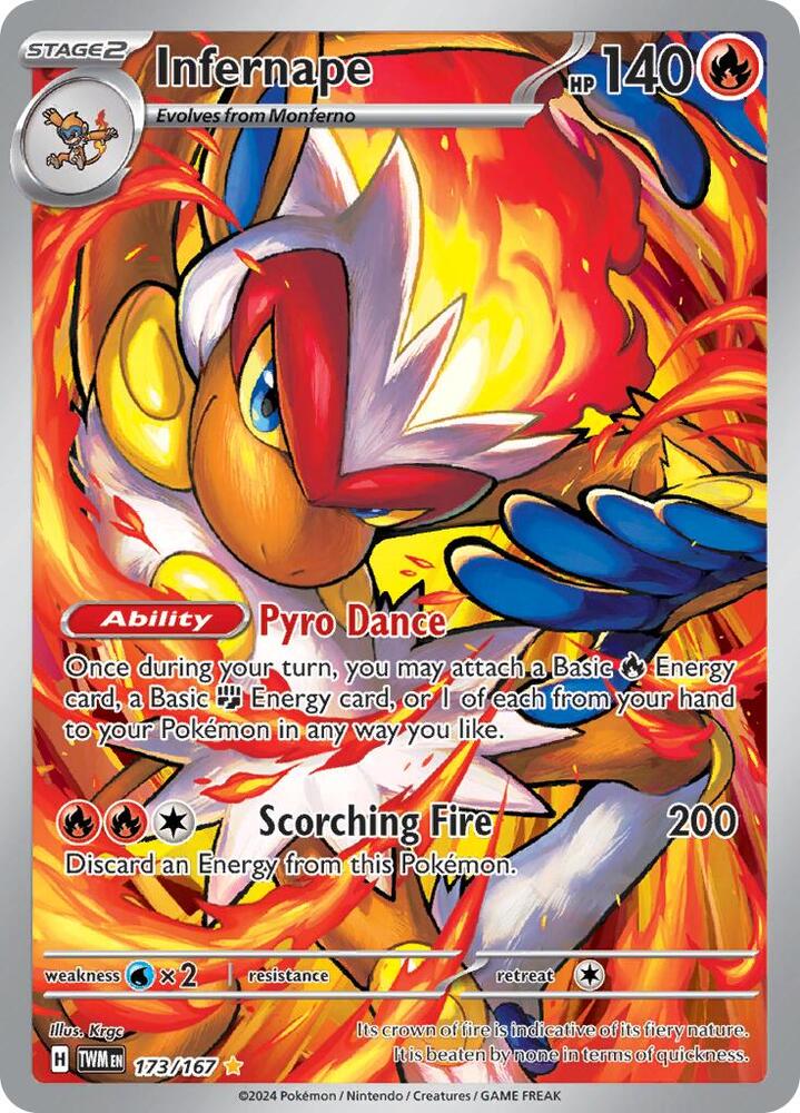 Infernape 173/167 card from SV06: Twilight Masquerade