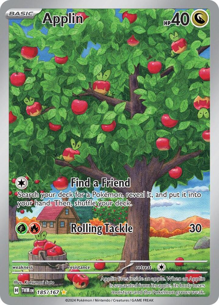Applin 185/167 card from SV06: Twilight Masquerade