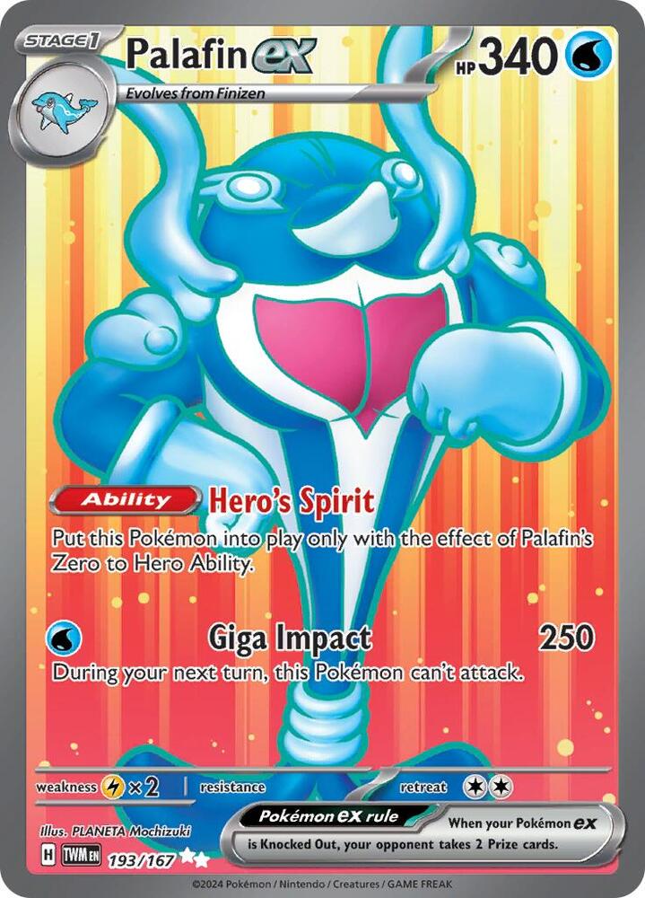 Palafin ex 193/167 card from SV06: Twilight Masquerade