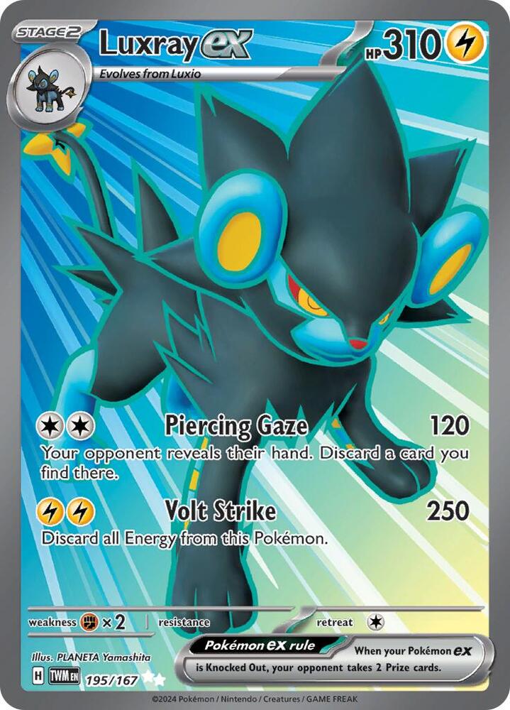 Luxray ex 195/167 card from SV06: Twilight Masquerade
