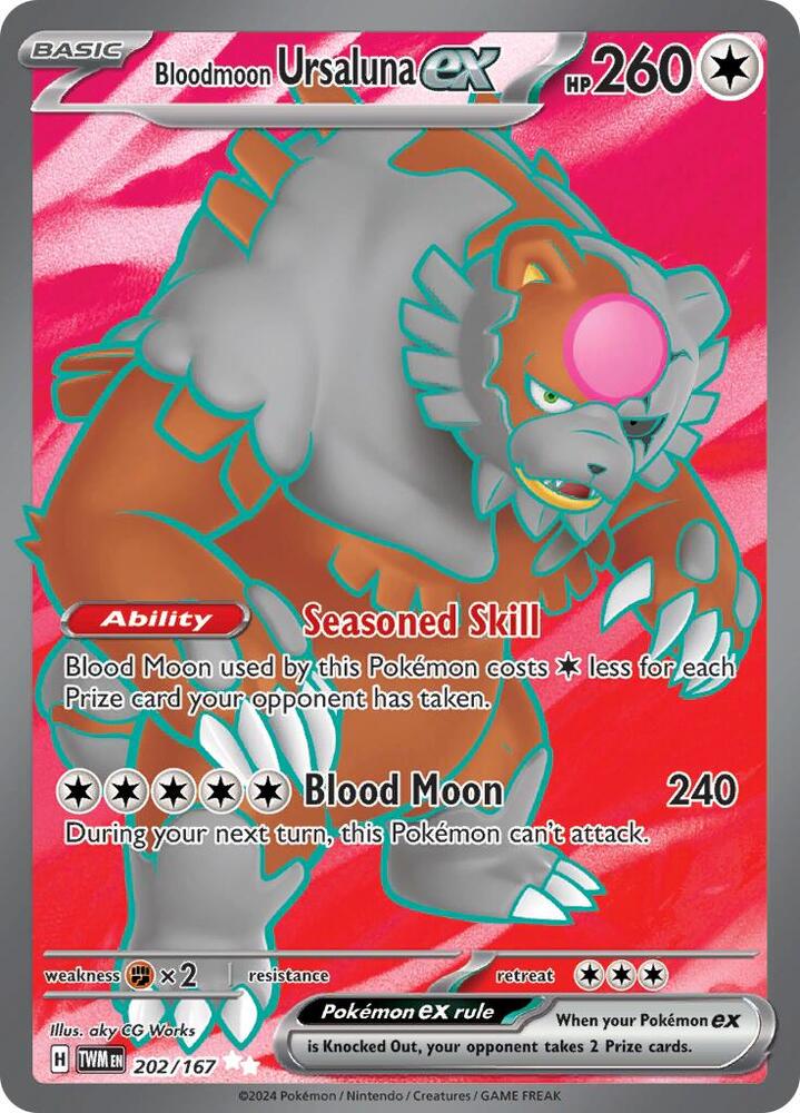 Bloodmoon Ursaluna ex 202/167 card from SV06: Twilight Masquerade