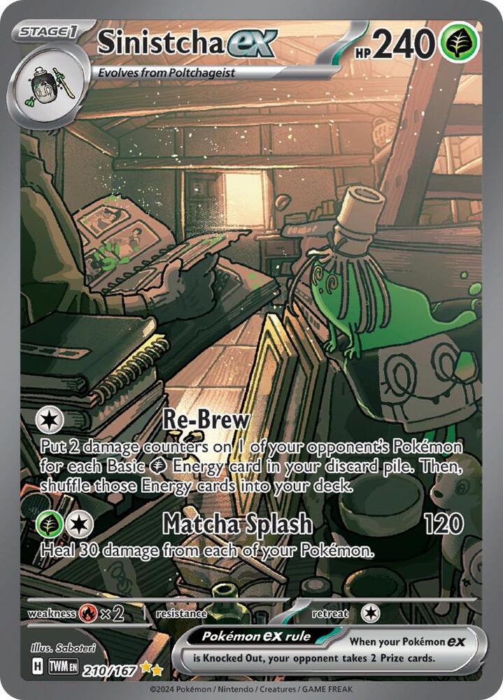 Sinistcha ex 210/167 card from SV06: Twilight Masquerade