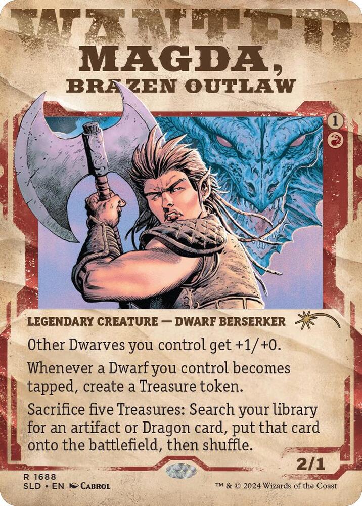 Magda, Brazen Outlaw 1688 card from Secret Lair Drop Series