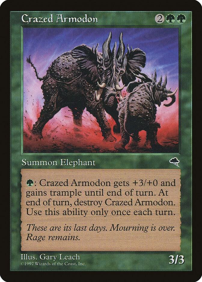 Crazed Armodon 220 card from Tempest