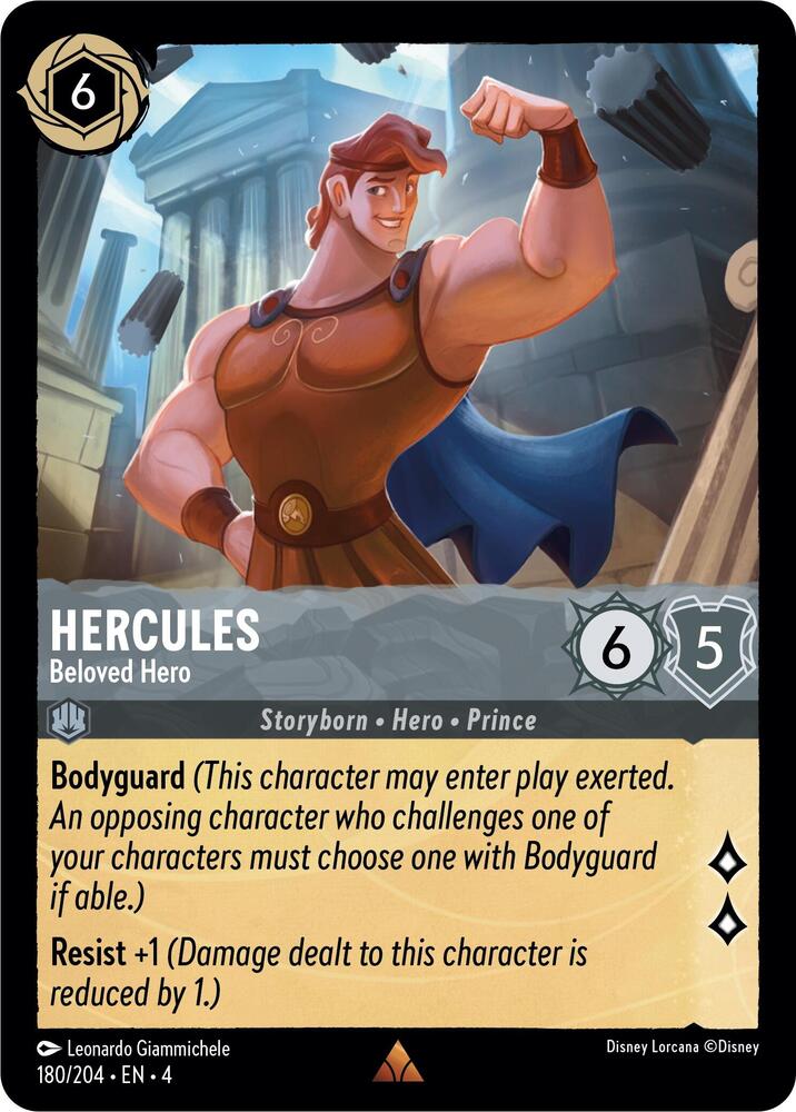 Hercules - Beloved Hero 180/204 card from Ursula's Return