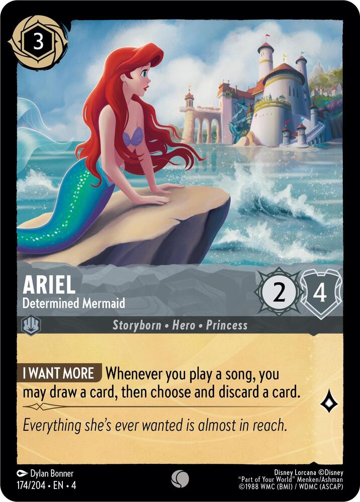 Ariel - Determined Mermaid 174/204 card from Ursula's Return