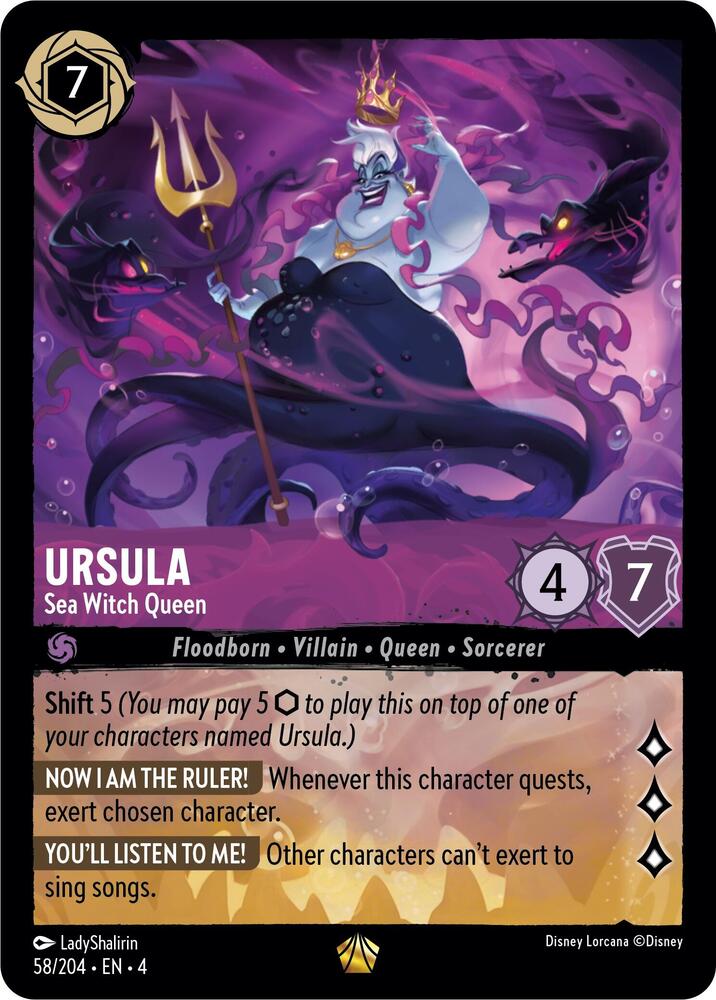 Ursula - Sea Witch Queen 58/204 card from Ursula's Return
