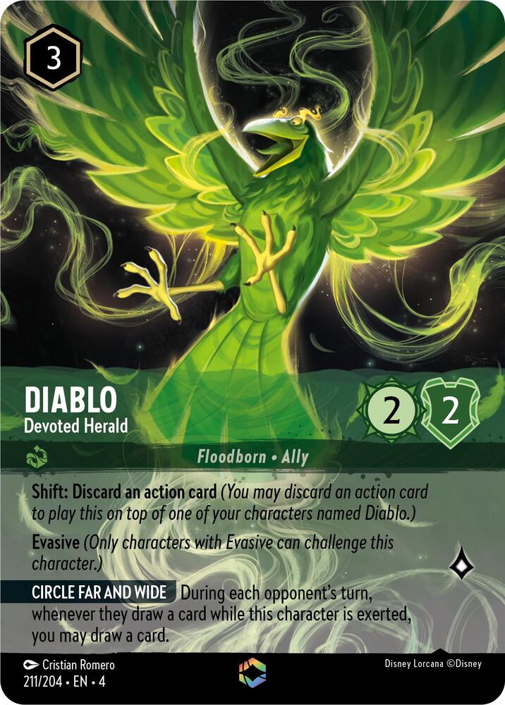 Diablo - Devoted Herald (Enchanted) 211/204 card from Ursula's Return