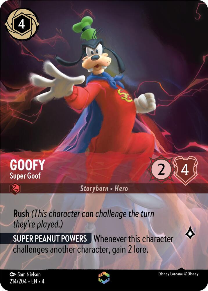 Goofy - Super Goof (Enchanted) 214/204 card from Ursula's Return