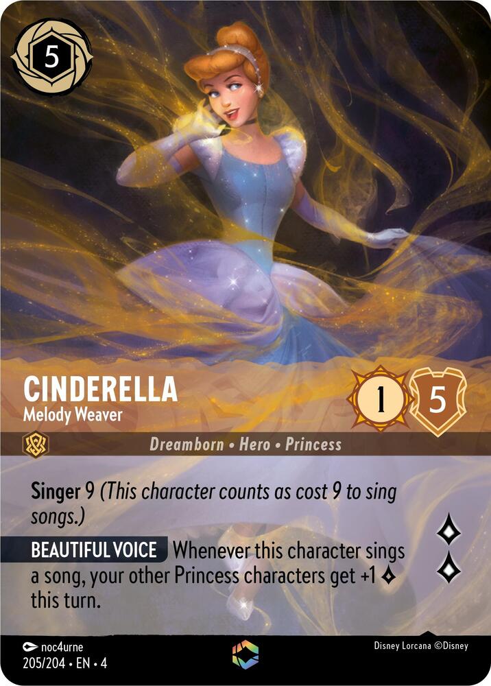 Cinderella - Melody Weaver (Enchanted) 205/204 card from Ursula's Return