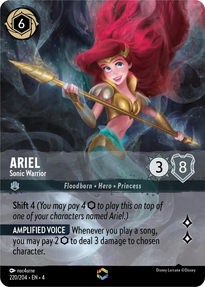 Ariel - Sonic Warrior (Enchanted) 220/204 card from Ursula's Return